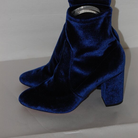 37/US7❤️Aquazzura Stretch Velvet Leather High Heels Ankle Boots Bootie ITALY - Picture 2 of 8